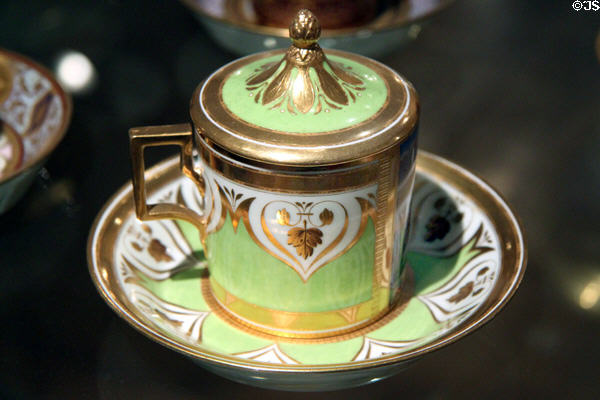 Coffee cup (early 19thC) by Viennese Porcelain Manufacture at Historical Museum of City of Vienna. Vienna, Austria.