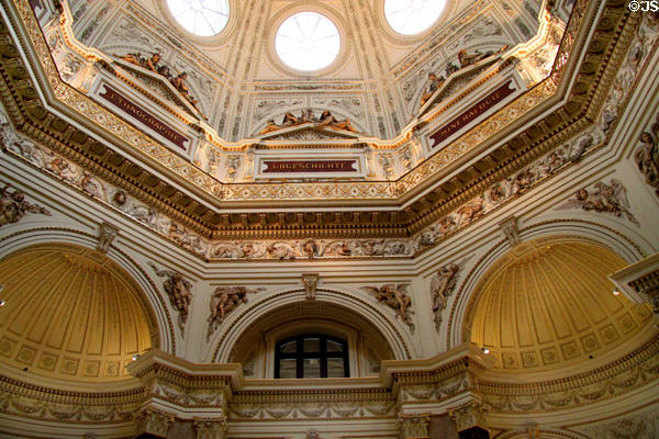 Dome interior decoration at Museum of Natural History. Vienna, Austria.