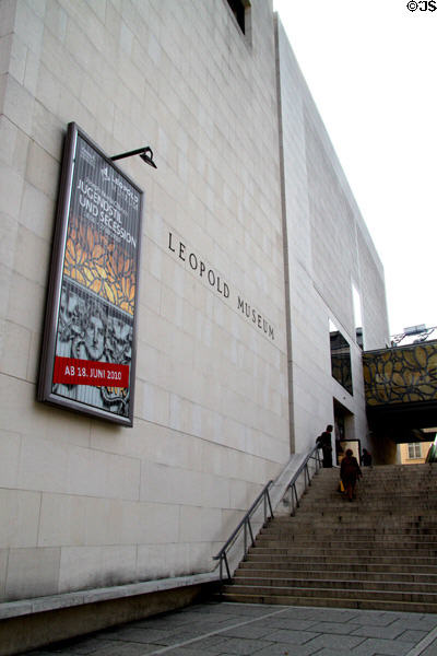 Stairway entrance of Leopold Museum. Vienna, Austria.