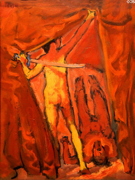 Judith & Holofernes painting (1916) by Koloman Moser at Leopold Museum. Vienna, Austria.