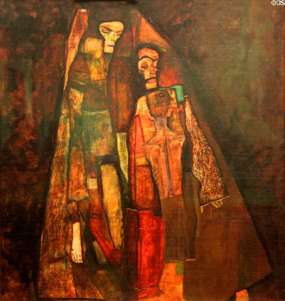 Revelation painting (1911) by Egon Schiele at Leopold Museum. Vienna, Austria.