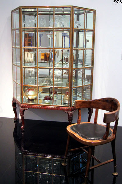 Collection of Viennese Austrian Expressionism glass (1900-15) at Leopold Museum. Vienna, Austria.