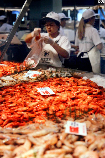 Sydney Fish Market scene. Sydney, Australia.