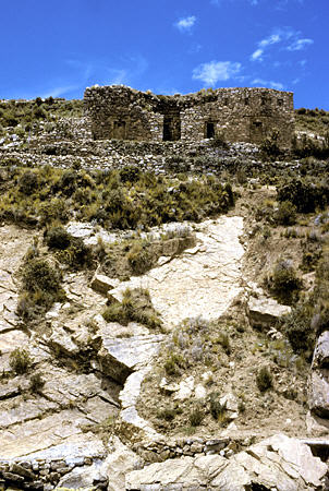 Temple of the Sun on Sun Island. Bolivia.