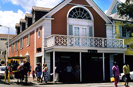 Fendi Building (19thC) at Bay & Charlotte Streets. Nassau, The Bahamas.