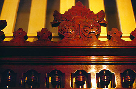 Hall tree detail in Balcony House. Nassau, The Bahamas.