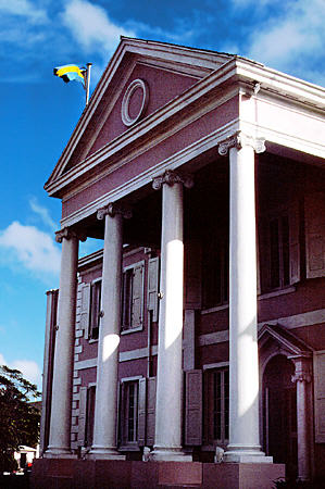 Entrance to Government House. Nassau, The Bahamas.
