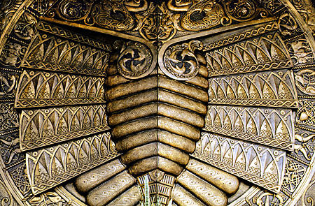 Theme decoration at entrance of Atlantis Resort on Paradise Island. The Bahamas.