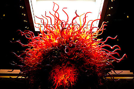 Glass sculpture of the sun at Atlantis Casino on Paradise Island. The Bahamas.