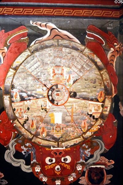 Mandela mural in Simtokha Dzong in Thimpu. Bhutan.