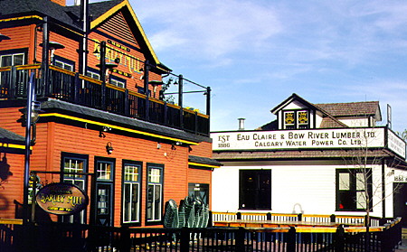 Historic structures at Eau Claire Market. Calgary, AB.