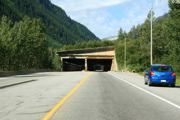 Snow shed across TransCanada Highway in Glacier National Park. BC.