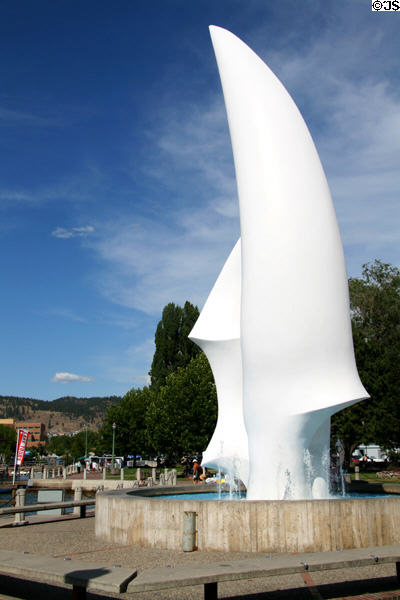 Spirit of Sail (1978) by Robert Dow Reid statue at Gyro Beach. Kelowna, BC.