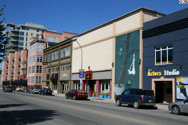 Galleries along Ellis St. Kelowna, BC.