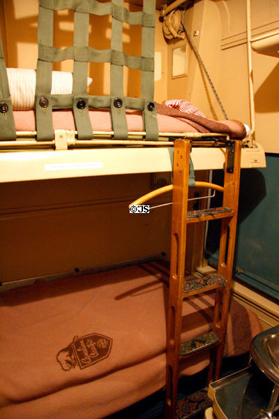 Berths in CPR Business Car #4 at Revelstoke Railway Museum. Revelstoke, BC.