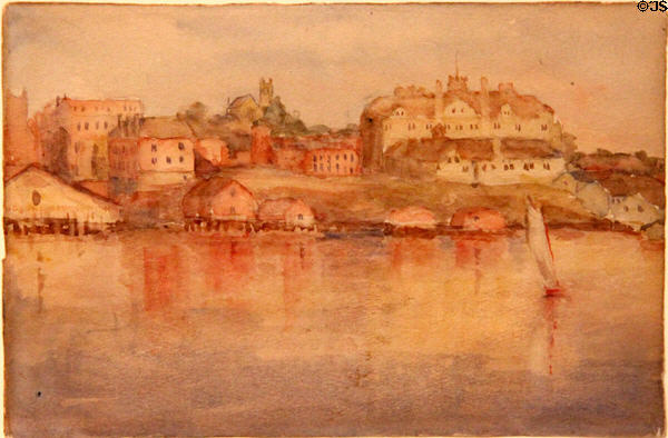 Victoria Inner Harbour painting (1905) by Emily Carr at Art Gallery of Greater Victoria. Victoria, BC.