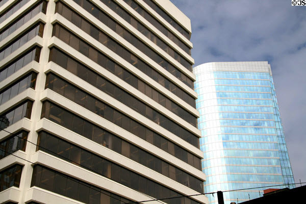 Guaranty Trust & Bentall 5 buildings. Vancouver, BC.