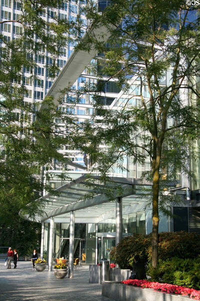 Ground level details of One Wall Centre. Vancouver, BC.