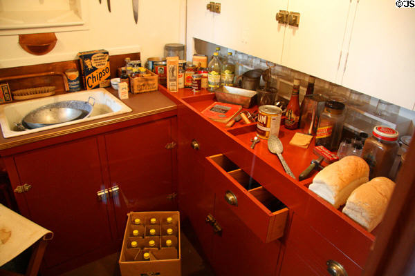 Galley aboard RCMP St. Roch at Vancouver Maritime Museum. Vancouver, BC.