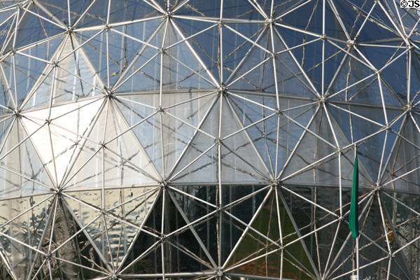 Telus World of Science geodesic dome structural details. Vancouver, BC.