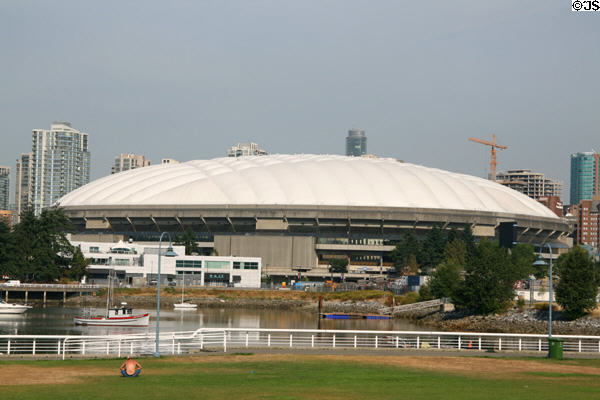 BC Place Stadium (1983) used for Expo 86. Vancouver, BC. Architect: Phillips Barrett.