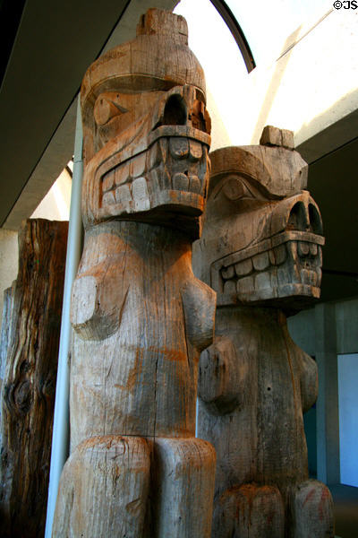 Detail of Northwest Coast native totems at Museum of Anthropology at UBC. Vancouver, BC.