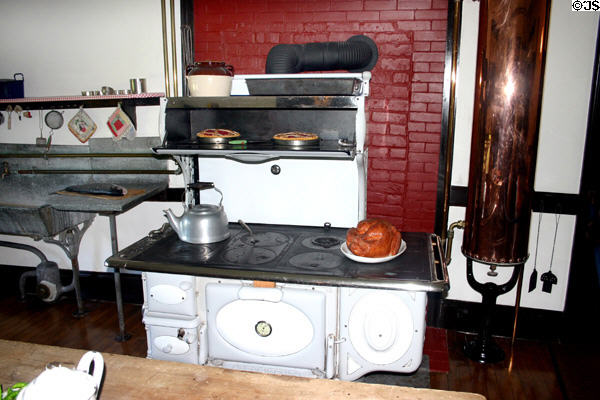 Wood stove made in Montmagny, Que., in kitchen at Campobello. NB.