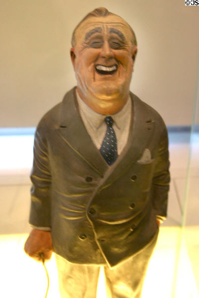 Caricature of FDR by Morinin Bruno at Campobello. NB.