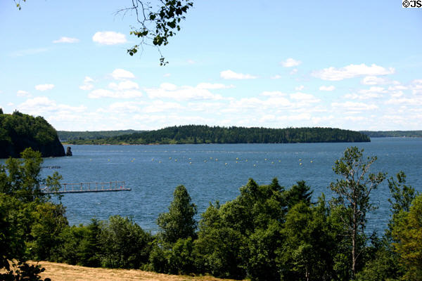 View of surrounding waters from Roosevelt Presidential home, the only one in another country. NB.