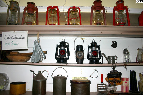 Lanterns & hardware at Barbours General Store museum. Saint John, NB.