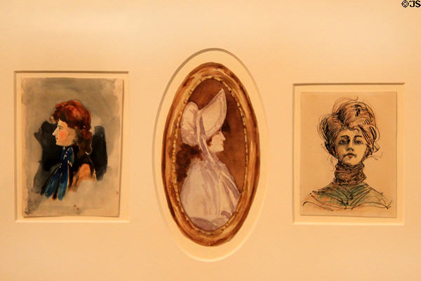 Undated watercolor & ink studies by Tom Thompson at Tom Thompson Art Gallery. Owen Sound, ON.