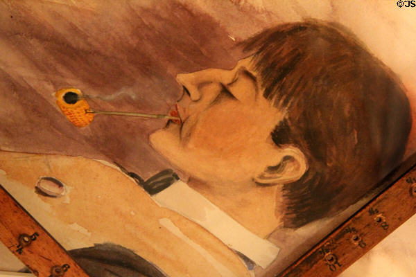 Self portrait (1902) by Tom Thompson at Tom Thompson Art Gallery. Owen Sound, ON.