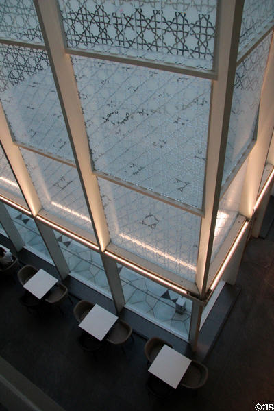 Glassed in courtyard at Aga Khan Museum. Toronto, ON.