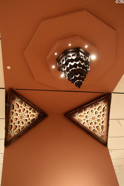 Carved wooden archway (14thC) from Arabic Spain at Aga Khan Museum. Toronto, ON.