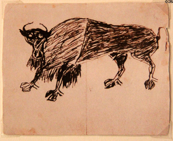 Facsimile of Sitting Bull's autograph (c1885) at Royal Ontario Museum. Toronto, ON.