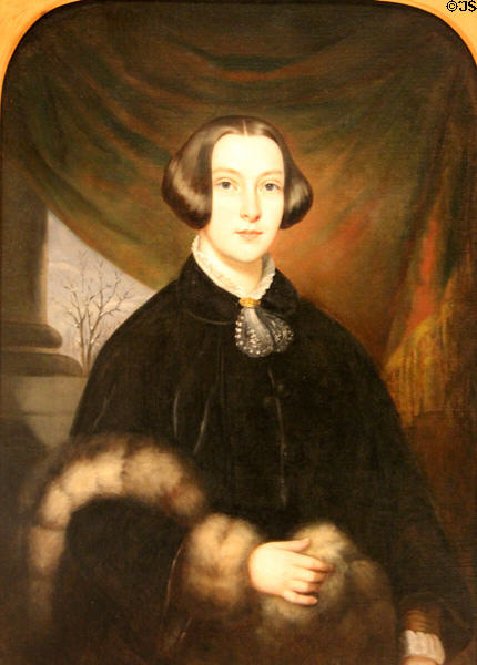 Jane Mowat (nee Ewart) painting (1850) by Théophile Hamel at Royal Ontario Museum. Toronto, ON.
