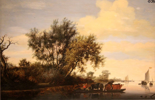 Ferry Boat painting (1650) by Salomon van Ruysdael at Art Gallery of Ontario. Toronto, ON.