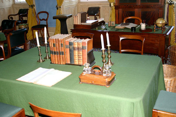 Furnishings in Library of Province House. Charlottetown, PE.