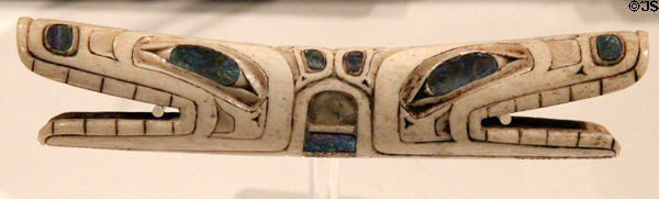 Tsimshian or Gitxsan culture soul catcher (early 19th C) from British Columbia at Montreal Museum of Fine Arts. Montreal, QC.