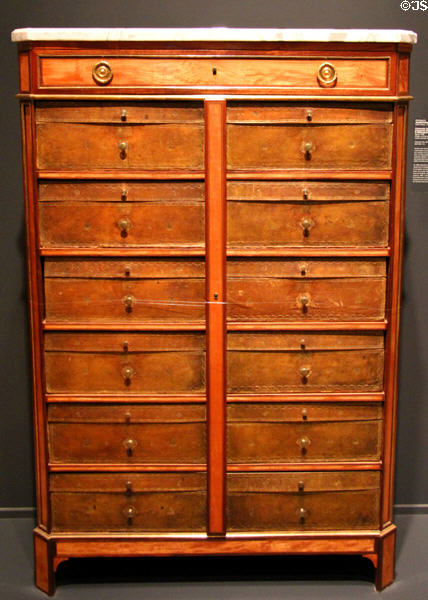 Emperor Napoleon's Cartonnier (filing cabinet) (after 1796) at Montreal Museum of Fine Arts. Montreal, QC.