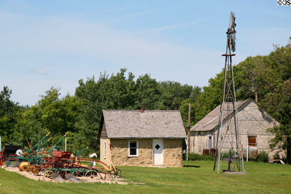 Heritage farm buildings & implements at Broadview Museum. Broadview, SK.