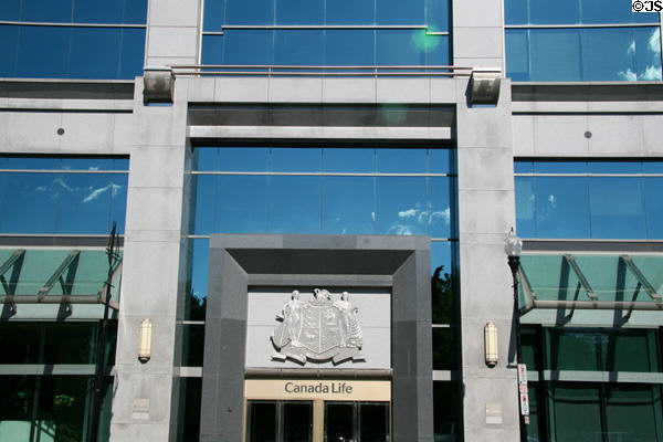 Entrance of Canada Life Building (1993) (1901 Scarth St.). Regina, SK.