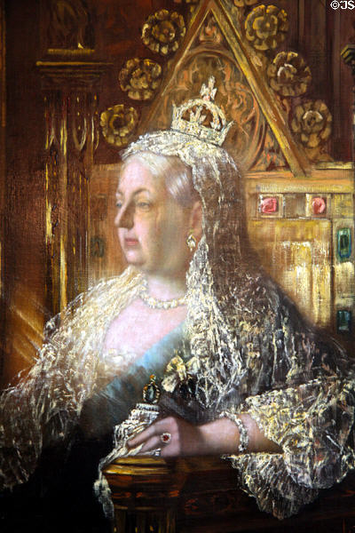Detail of portrait of Queen Victoria in Saskatchewan Government House. Regina, SK.