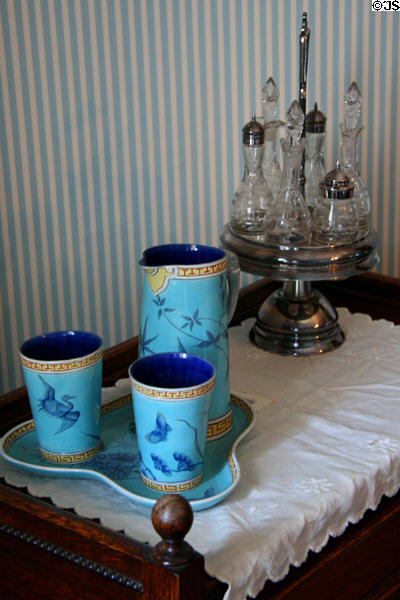 Pitcher & goblet set with cruet at Saskatchewan Government House. Regina, SK.