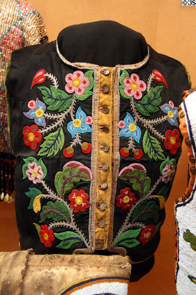 Beaded man's vest (possibly Cree or Métis) at RCMP Heritage Center. Regina, SK.