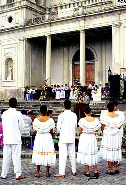 Dancers awaiting their cue in San José. Costa Rica.