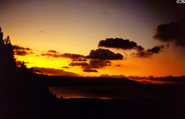 Sunset over Lake Arenal. Costa Rica.
