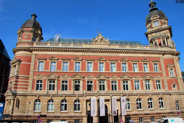 Old Post Office (Alte Oberpostdirektion) (1887) with glass roof added in the back. Hamburg, Germany. Style: Neo-Renaissance. Architect: August Kind & Julius Raschdorff.
