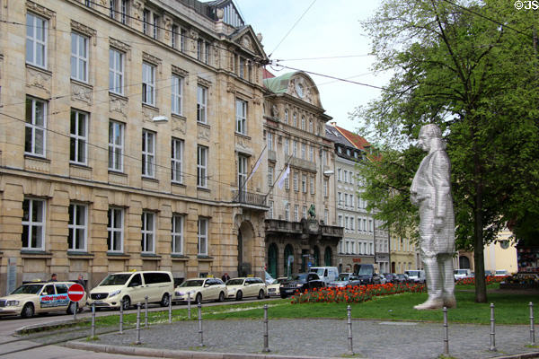 Promenadeplatz with Maximilian von Montgelas statue. Munich, Germany.