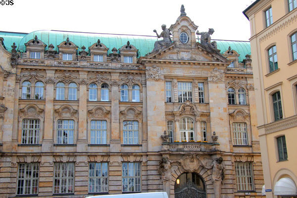 Bayerische-Hypotheken und Wechselbank heritage building (1896) at Kardinal-Faulhaber-Straße 10. Munich, Germany. Architect: Emil Schmidt.